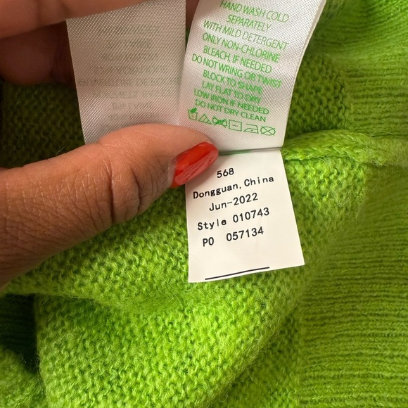 Lilly Pulitzer Angeli Tank and Sweater Set Citrus Fresh Green Color Cozy  Small - Picture 15 of 16